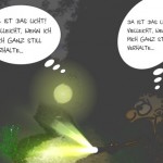 Ein Cartoon über das mysteriöse Waldlicht von Brieselang